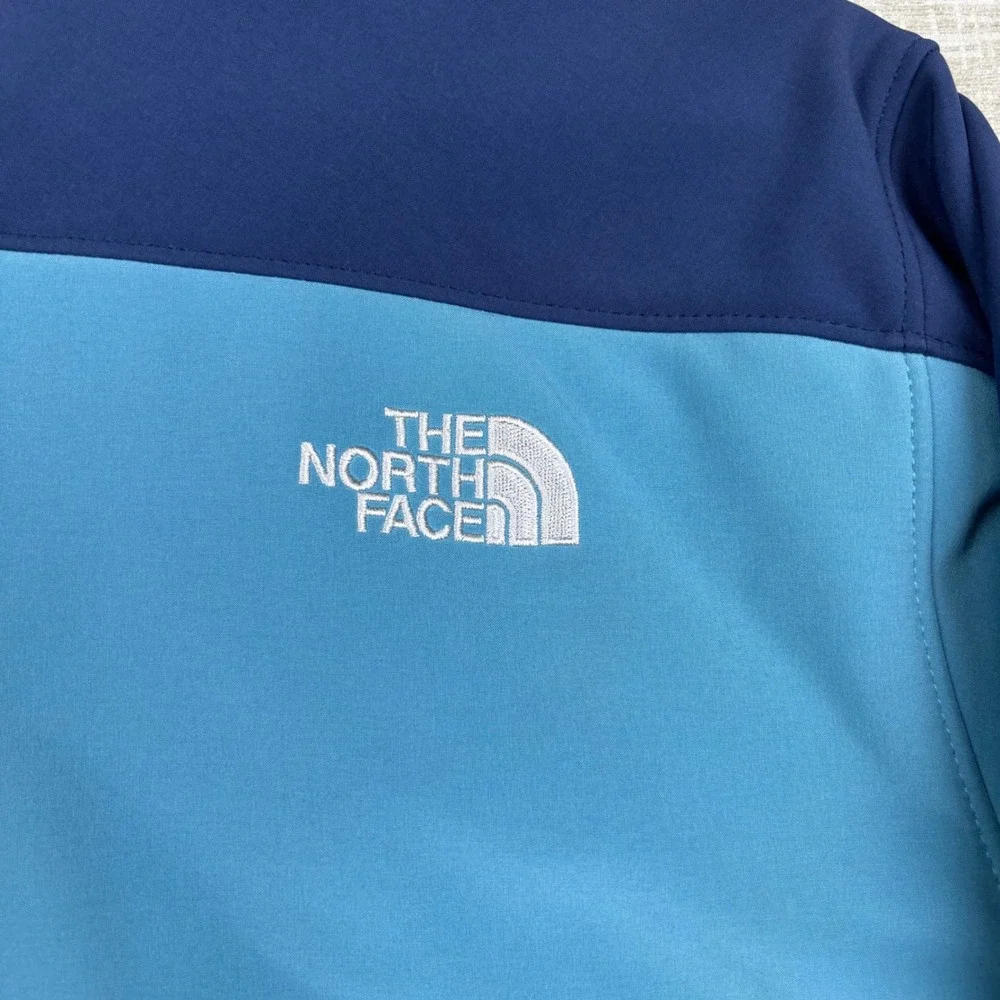 The North Face Mens Apex Bionic Softshell Jacket Blue Full Zip Windbreaker L